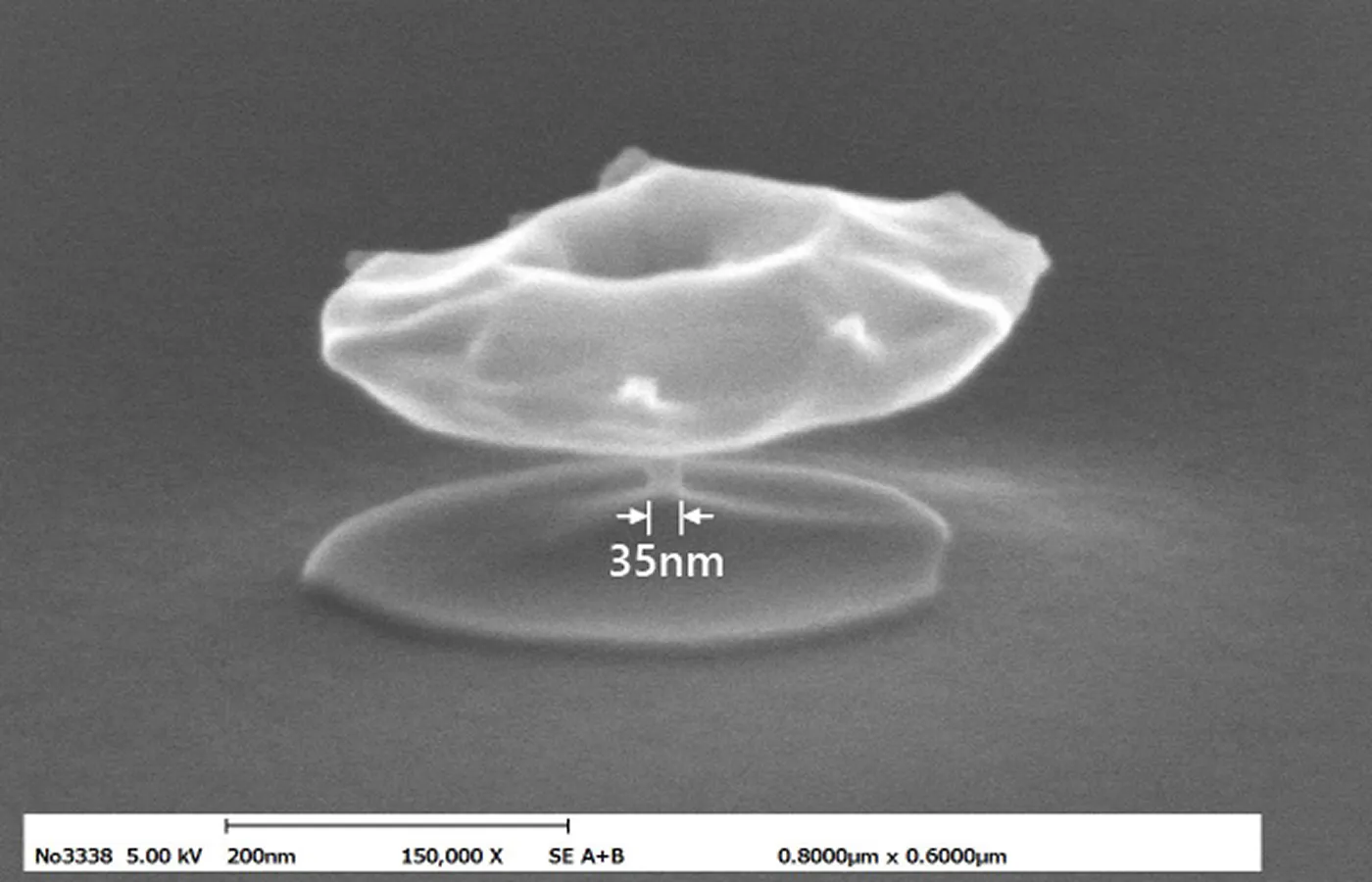 T-gateプロセスとリフトオフプロセスで作製したキノコ形状